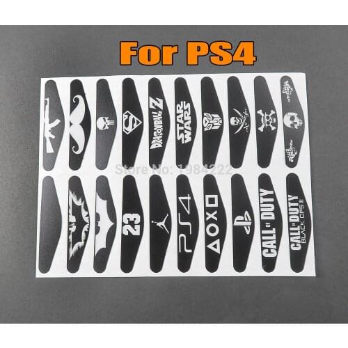 600PCS=30sets for PlayStation 4 PS4 ps4 slim pro LED Light Bar Cover Decal Skin Sticker Controller Led Lightbar Film Stickers