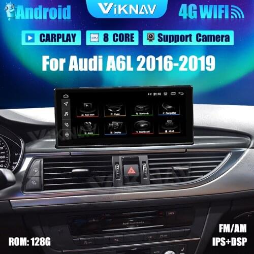 10.25 inch Android Car Radio With screen GPS Navigation For Audi A6L 2016-2019 DVD Multimedia Player Auto Audio Tape Recorder