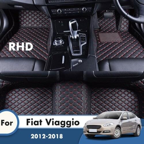 RHD Car Floor Mats For Fiat Viaggio 2018 2017 2016 2015 2014 2013 2012 Carpets Waterproof Custom Auto Accessories Interior Cover