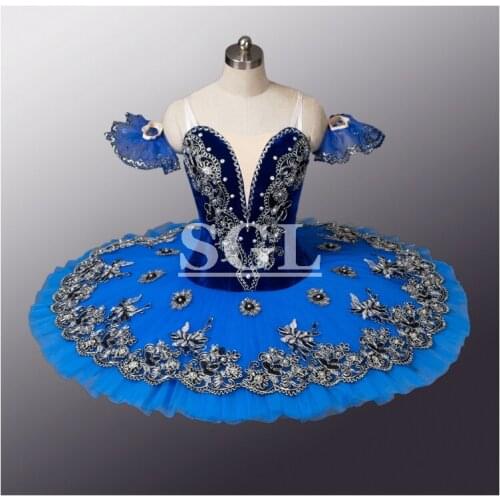 Free Shipping Classical Ballet Tutu Ballet Costume For Sale Adult Women Kids Girls Size Tutus Professional Tutu Blue AT1055B