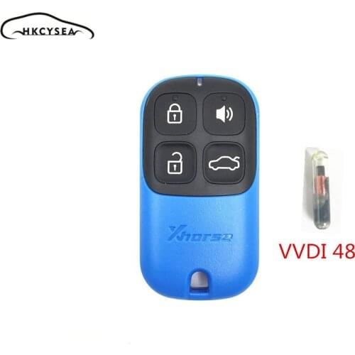 HKCYSEA 1 Piece 4 Buttons Xhorse VVDI2 Car Key Remote English Version for VVDI Mini Key Tool with VVDI 46 4D 48 Chip