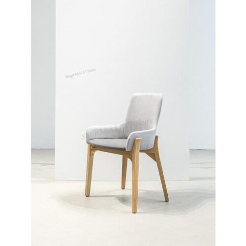 Customized Nordic Japanese-style Solid Wood Dining Table And Chairs Simple Modern Home Leisure Coffee Chair Backrest Chair Compu