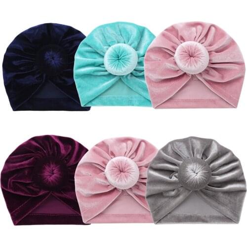 3Pcs Cute Newborn Infant Baby Beanie Hat Winter Soft Corduroy Hats Toddler Kids Boys Girls Turban Knottes Cap Baby Accessories