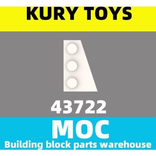 Kury Toys DIY MOC For 43722 Building block parts For Wedge, Plate 3 x 2 Right For Round-Cut Plate