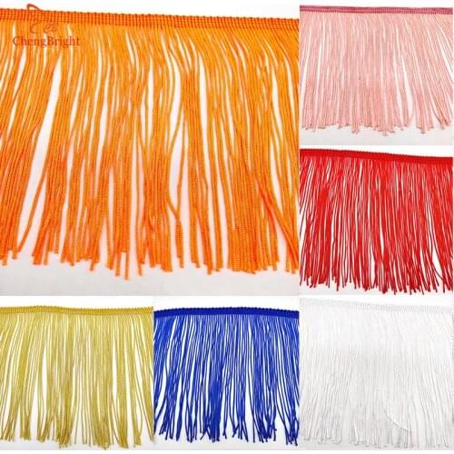 ChengBright 100Yards 15cm Wide Lace Fringe Trim Tassel Fringe Trimming For DIY Latin Dress Stage Clothes Accessories Lace Ribbon