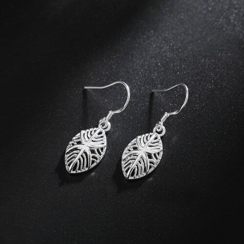 New Retro 925 Sterling Silver drop earrings high quality Fashion party Jewelry Christmas Gift Wedding korean vintage earrings