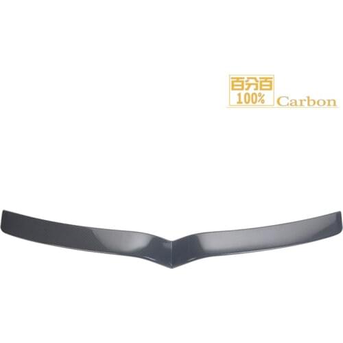 For Tesla Model S Real Carbon Fiber Car Front Centre Grille Mesh Logo Cover Trim Protection