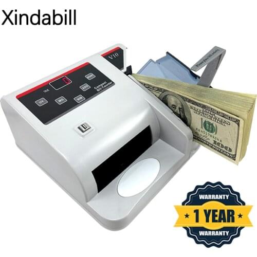 V10 Portable handy Money Counting Machine Fake Bankenotes Detection Money counter cash counter for USD/EUR/GBP/RUB note