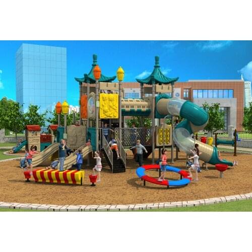 Direct factory sale CE/TUV/ISO children Multi-function combination playground structure slide for park/school/communityYLW-17925