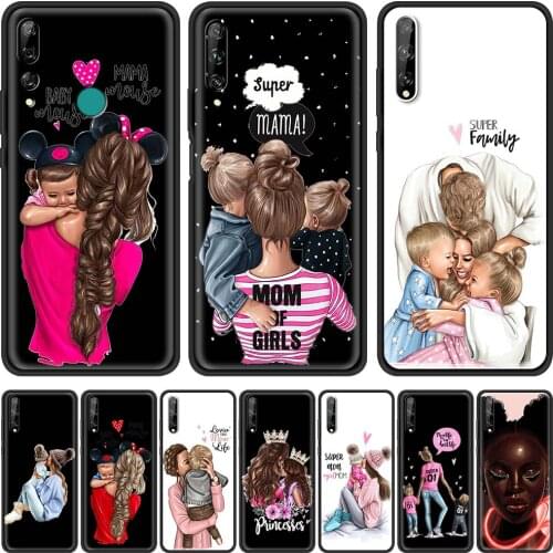 Baby Mom Girl dad super Silicone TPU Case For Huawei Y6 Y7 Y9 2019 Y5 Y5p Y6p Y6s Y7p Y8p Y8s Y9a Y9s Y9 Prime Soft Phone Cover