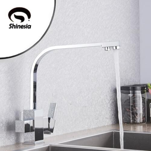 Kitchen Faucets Deck Mounted Mixer Tap 360 Degree Rotation with Water Purification Features Mixer Tap Crane For Kitchen
