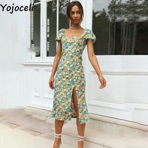Летние платья миди Yojoceli China At AliExpress