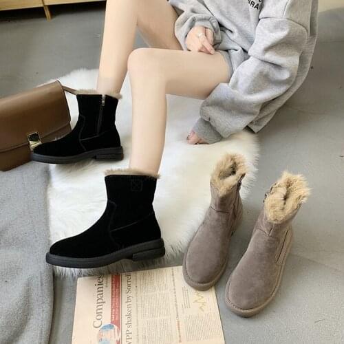 Women Platform New Warm Plush Winter Women Snow Boots Fashion plus velvet Women Boots Women non-slip Boots U11-46
