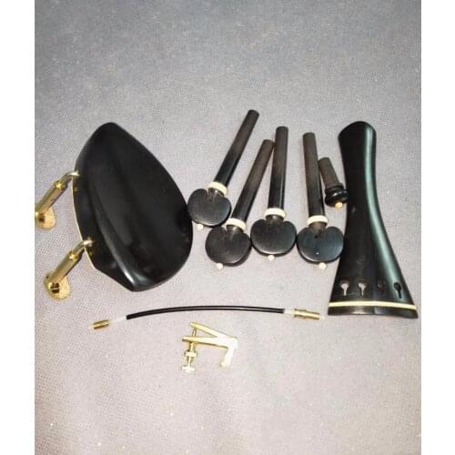 1 set of high quality ebony medium violin accessories 4/4