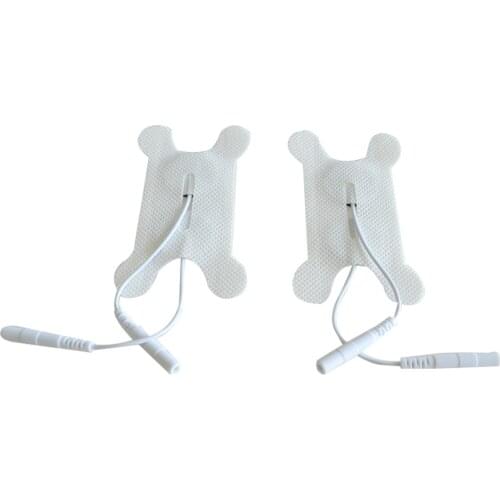 10Pair/Pack Silicone&Gel Electrode Pads Digital Therapy Massager Machine Pads With 2mm Pin For Throat Swallowing Disorder Test