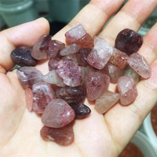100G Beautiful natural red strawberry crystal tumbling crystal healing specimen gem mineral home desktop aquarium decoration