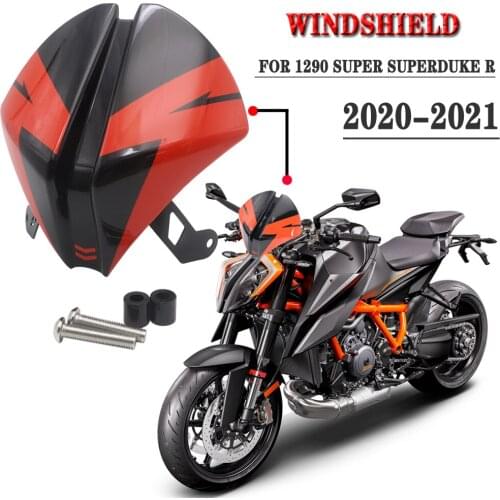 2021 2020 For 1290 Superduke R Fly Screen Motorcycle Front Windshield Windscreen Airflow Wind Deflector And Rear Seat Cover