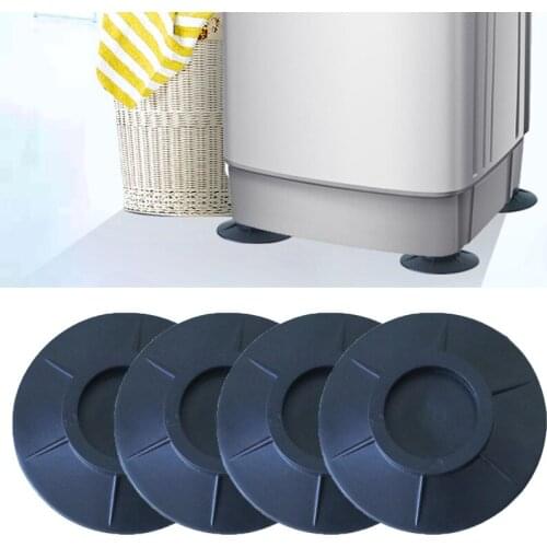4 PCS Shockproof Rubber Universal Washing Machine Floor Mats Compact and Practical Floor Mats, Elastic Protection of Furniture