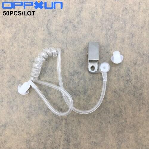 50PCS Covert Acoustic Tube + Ear Bud for Motorola Baofeng Portable Radio Earpiece Headset Earphone