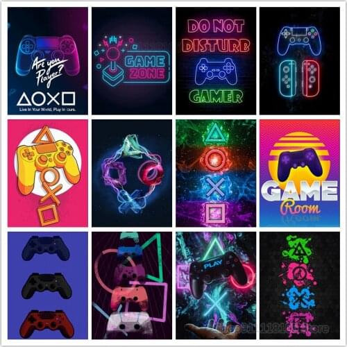 5D Playstation Diamond Painting DIY Gamepad Anime Poster Diamond Embroidery Mosaic Set Cross Stitch Home Decoration Gift