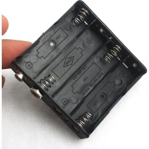 8pcs 5, 4, five, four, AA4, side by side with 9V volt buckle male female buckle battery box