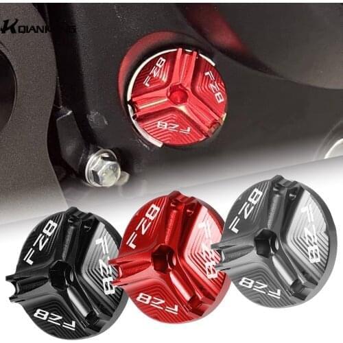 For Yamaha FZ750 1986-1988 Motorcycle Accessories Engine Oil Filter Cup Plug Aluminum Cover Screw Logo with FZ700 FZ 700 1987
