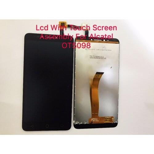 DGGROWING Past Tested Mobile Phone Full LCD Display With Touch Screen Panel Assembly For Alcatel OT5098 With Free Shipping Tools