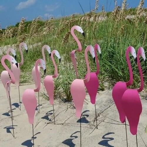 Flamingo Lawn Decoration Plastic Artificial Decorate Flamingo Figurines Flamingo Ornament Yard Garden Ornaments Balcony Arts