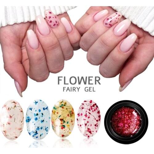 Dried Flower Nail Gel Polish UV LED Gel Nail Polish Not Damage Harmless Nails for Nail Art Design SANA889