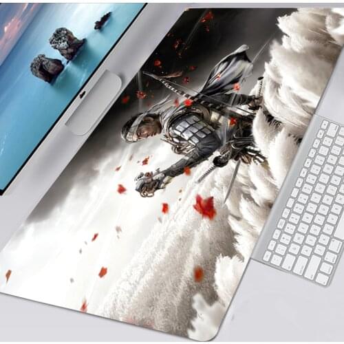 Ghost of Tsushima XXL 90X30CM Mousepad Gaming Accessories Non-slip 30X60 Mouse Pad Gamer Mausepad Keyboard Mat Tapis De Souris