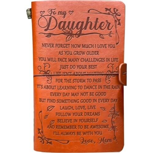 Leather Sketch Book Handmade Journal Notebook Diary Hand Account to My Daughter 77HA