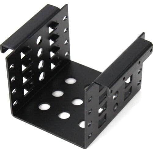 Black 4-Bay 2.5" to 3.5"HDD Rack SSD Hard Disk Drive Mount Bracket Adapter