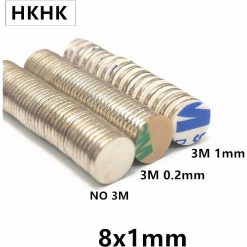 N35 Round Magnet 8x1 mm Neodymium Magnet Permanent NdFeB Super Strong Powerful Magnets