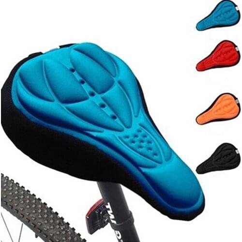 Hot 4 Colors MTB Mountain Bike Cycling Thickened Extra Comfort Ultra Soft Silicone 3D Gel Pad Cushion Cover Bicycle Saddle Seat