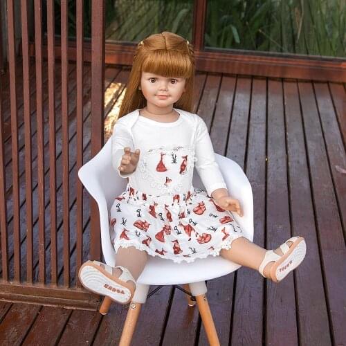 Bebes doll 30 inches full silicone rebirth reborn baby girl baby, childrens holiday gifts, long braids, photography props