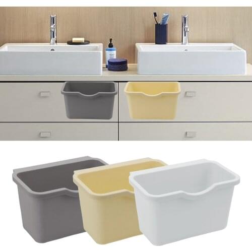 Mini Can Holder Hanging Trash Trash Bag Multifunction Plastic Cabinet Door Rear Hanging Trash Shelf