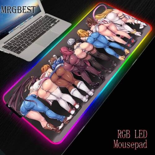 MRGBEST 2020 Cool Fashion Sexy Girl Large RGB Gaming Locked Mouse Pad and Other Mousepad for CSGO Dota Game Player Desk Lock Pad