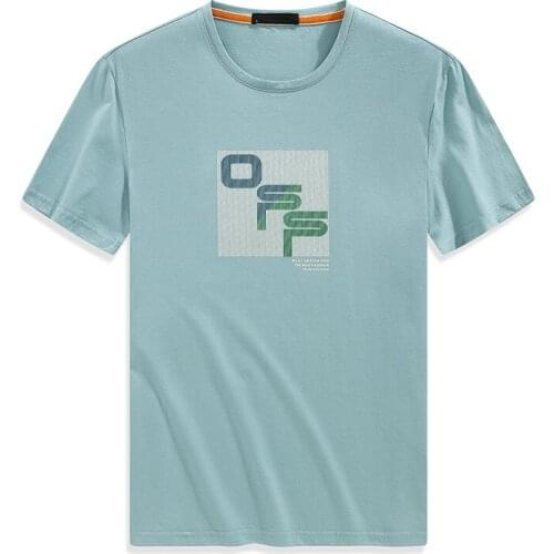 Men 2020 Summer New Casual Solid Color 100% Cotton T-shirts Plus Size Tops Tees Men Fashion Short Sleeve Fast-Dry T-shirts Men