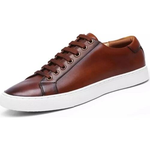 2021 Autumn Brand Men Shoes Genuine Leather White Casual Shoes For Men Laces Up Summer Breathable New Arrival Handmade Size 44