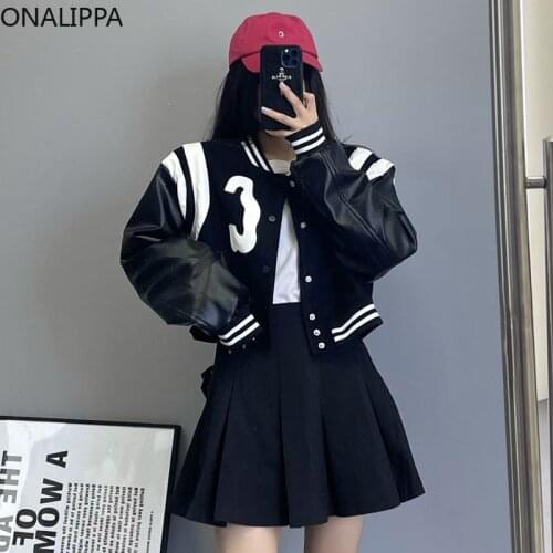 Женские черные куртки Onalippa China At AliExpress