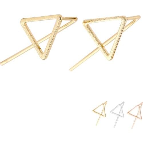 Wholesale 10Pair/Lot Fashion Simple Triangle Earrings Ear Climbers For Women Ear Crawler Gift for Girls Jewelry Can Mix Color