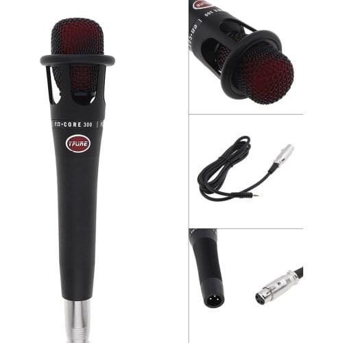 Profession E300 Metal Wired Microphone Audio Cable Condenser Microphone for Live/Recording/Chorus/Broadcasting/Karaoke