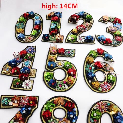 Handmade beaded digital cloth stickers Clothes jacket DIY accessories decorative patch hole decals