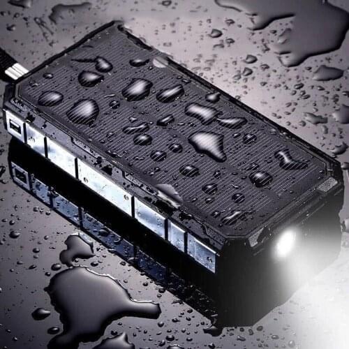 Outdoor Camping Solar Portable Power Source 20000 MA Charging Treasure Flashlight