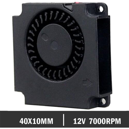 500pcs Gdstime 12V 40mm Blower Fan 3D Printer Fan 40mmx10mm Turbo Blower Cooling Cooler Fan Sleeve 2PIN XH2.54 Connector