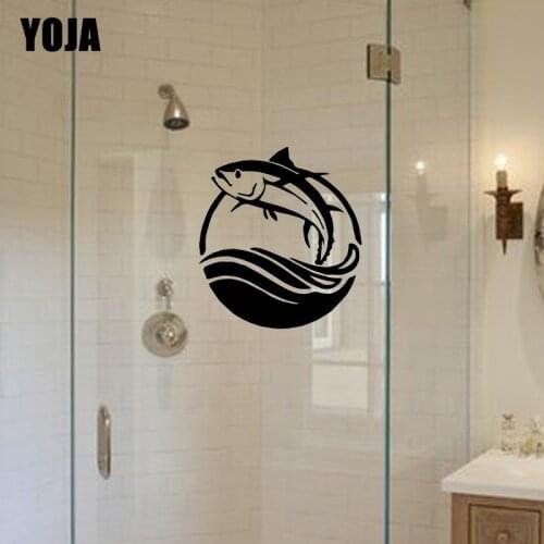 YOJA 25x22.2CM Home Room Kitchen Decoration Tuna Wall Sticker Bathroom Shower Decals G2-0478