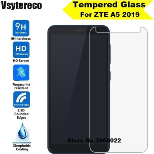 ZTE Blade A5 2019 Tempered Glass 9H High Quality Protective Film Screen Protector Phone Cover Glass For ZTE Blade A 5 2019 5.45"