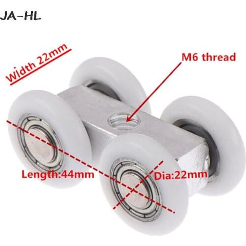 1/2Pcs 21mm Sliding Door Roller Bathroom Wardrobe Door Hanging Wheels For Furniture Toys