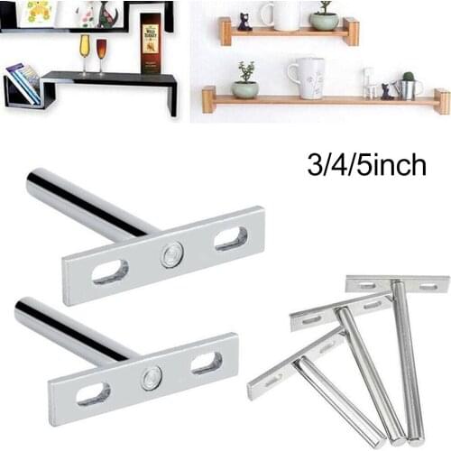 1PCS 3/4/5in Concealed Floating Wall Shelf Support Metal Bracket Cold Rolled Steel Support Brackets For Heavy Duty Bracket Hot