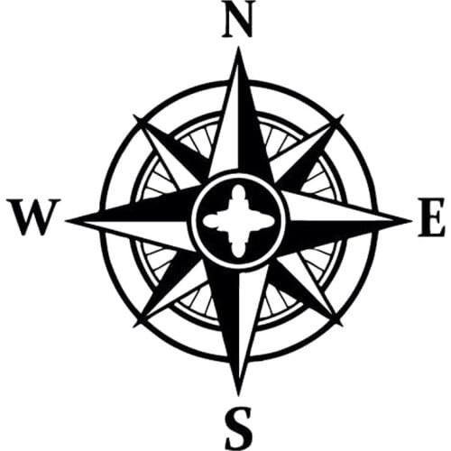 16.6cm*16.6cm NSWE Rose Compass Fashion Vinyl Decal Motorcycle Car Stickers S6-3524